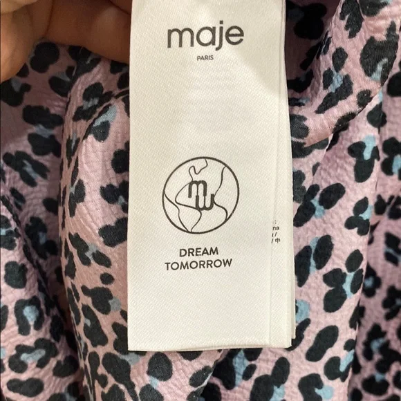 Maje Light Purple Leopard Print Dress size 34 - Picture 13 of 14